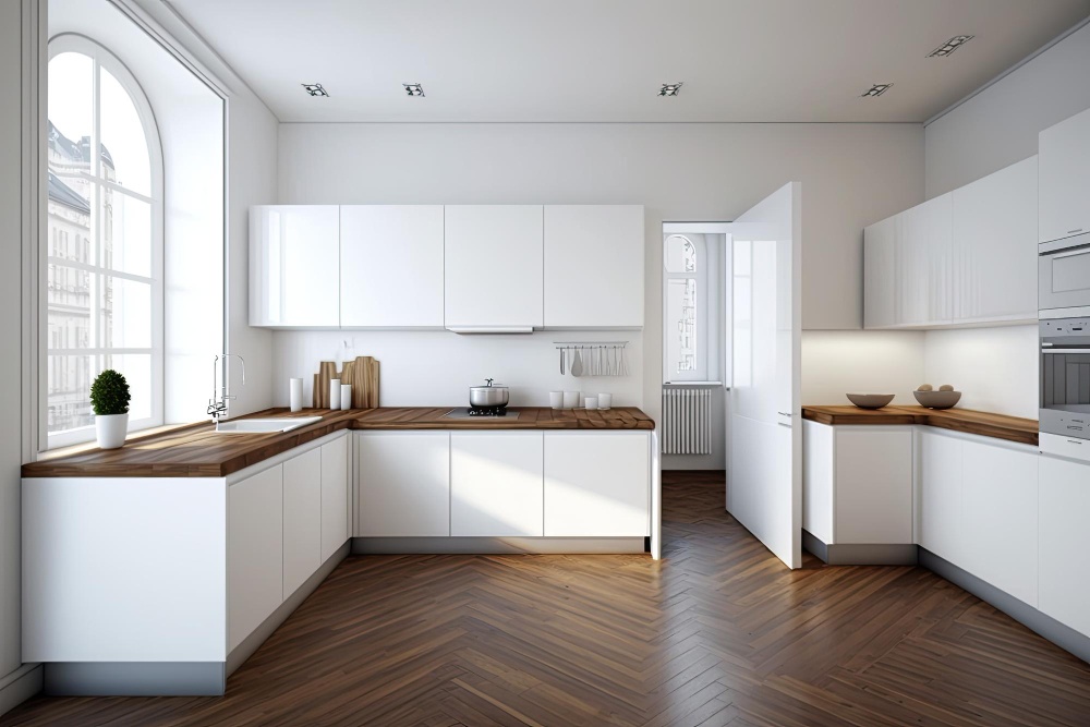minimalist-modern-white-kitchen-with-wooden-floor-natural-light-interior-design-ai-generative